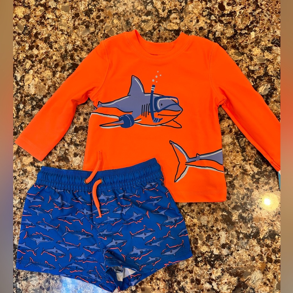 Carters Rashguard Swim Set